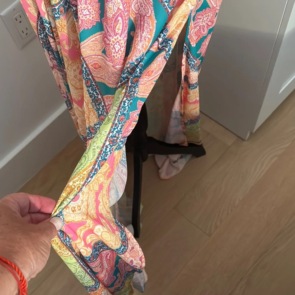 Elegant Multicolor One-Shoulder Dress - Picture 5 of 7